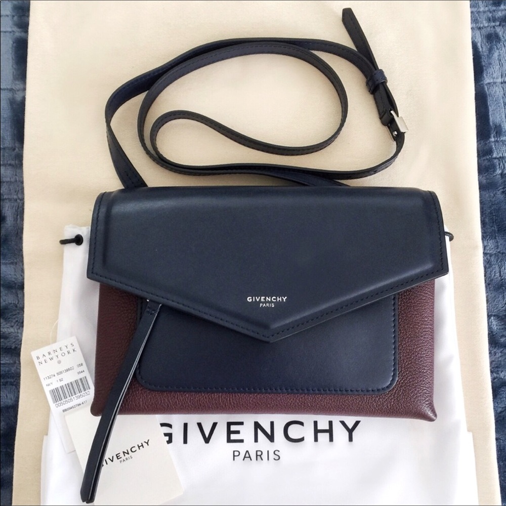 ❌SOLD❌NWT Givenchy Duetto Crossbody, Navy/Burgundy - Picture 8 of 8